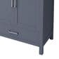 Lexora Home Jacques 80" Double Bathroom Vanity in Dark Grey with 2 cm White Carrara Marble Top and Rectangular Sinks, , large