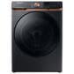 Samsung 5.0 Cu. Ft. Extra Large Capacity Smart Front Load Washer with Super Speed Wash and Steam in Brushed Black, , large