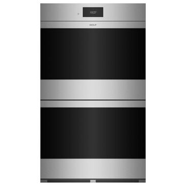 Wolf 30" M Series Contemporary Built-In Double Electric Wall Oven with Convection in Stainless Steel, , large