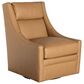 Bradington-Young Traynor Leather Swivel Chair in Gold, , large