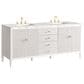 James Martin Vanities Myrrin 72" Double Vanity in Bright White with 3 cm Victorian Silver Quartz Top, , large