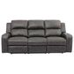 Oxford Furniture Power Reclining Sofa with Power Headrest and Drop Down Table in Cowboy Granite, , large