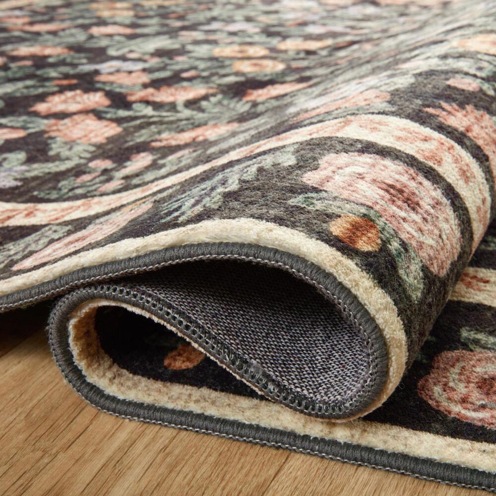 Rifle Paper Co Eden Mughal Garden 2&#39;6&quot; x 7&#39;6&quot; Black Runner, , large