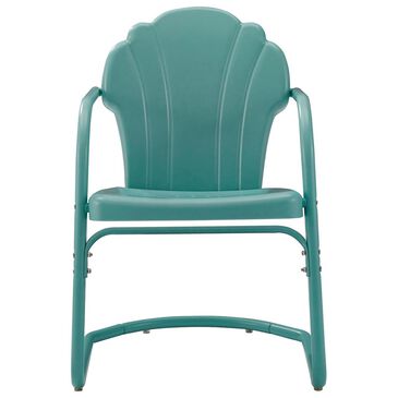 Crosley Furniture Tulip Metal Chair in Blue (Set of 2), , large