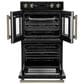 Forno Asti 30" Double Electric Wall Oven with Upper French Door in Black, , large