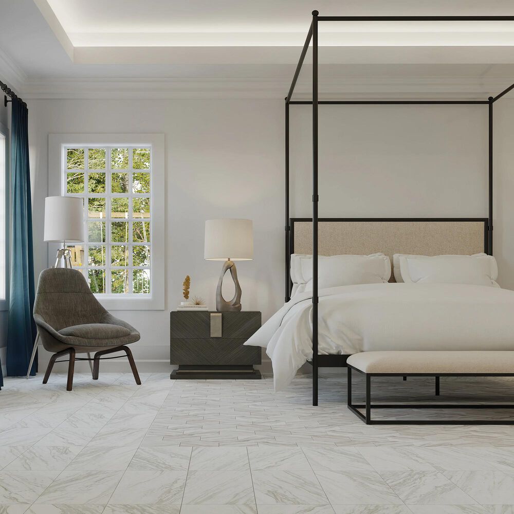 Dal-Tile Perpetuo Timeless White 12&quot; x 24&quot; Polished Porcelain Floor Tile, , large