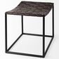 Mercana Clarissa Stool with Brown Leather Woven Seat in Black, , large