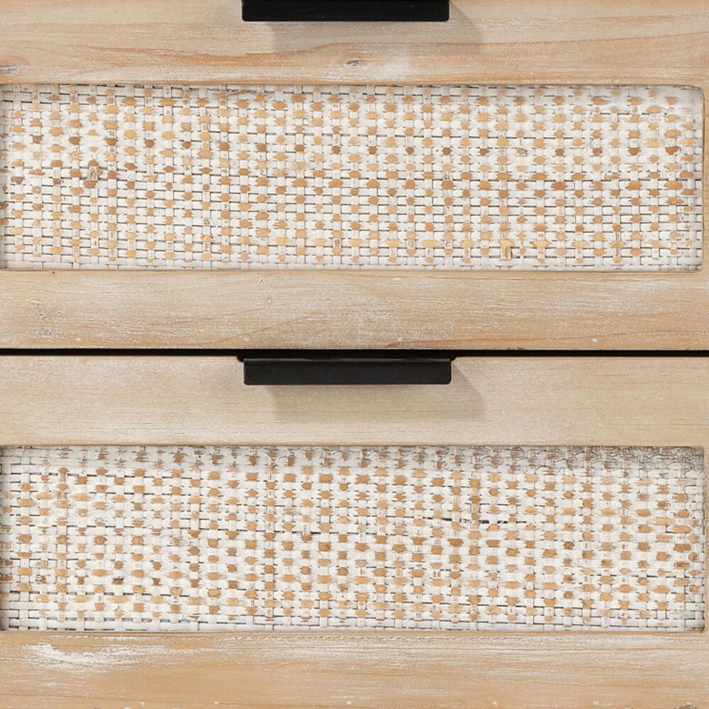 Splendor Living Norwell 2-Drawer Side Table in Natural and Black, , large