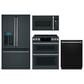 Cafe 4 Piece Kitchen Package in Black, , large