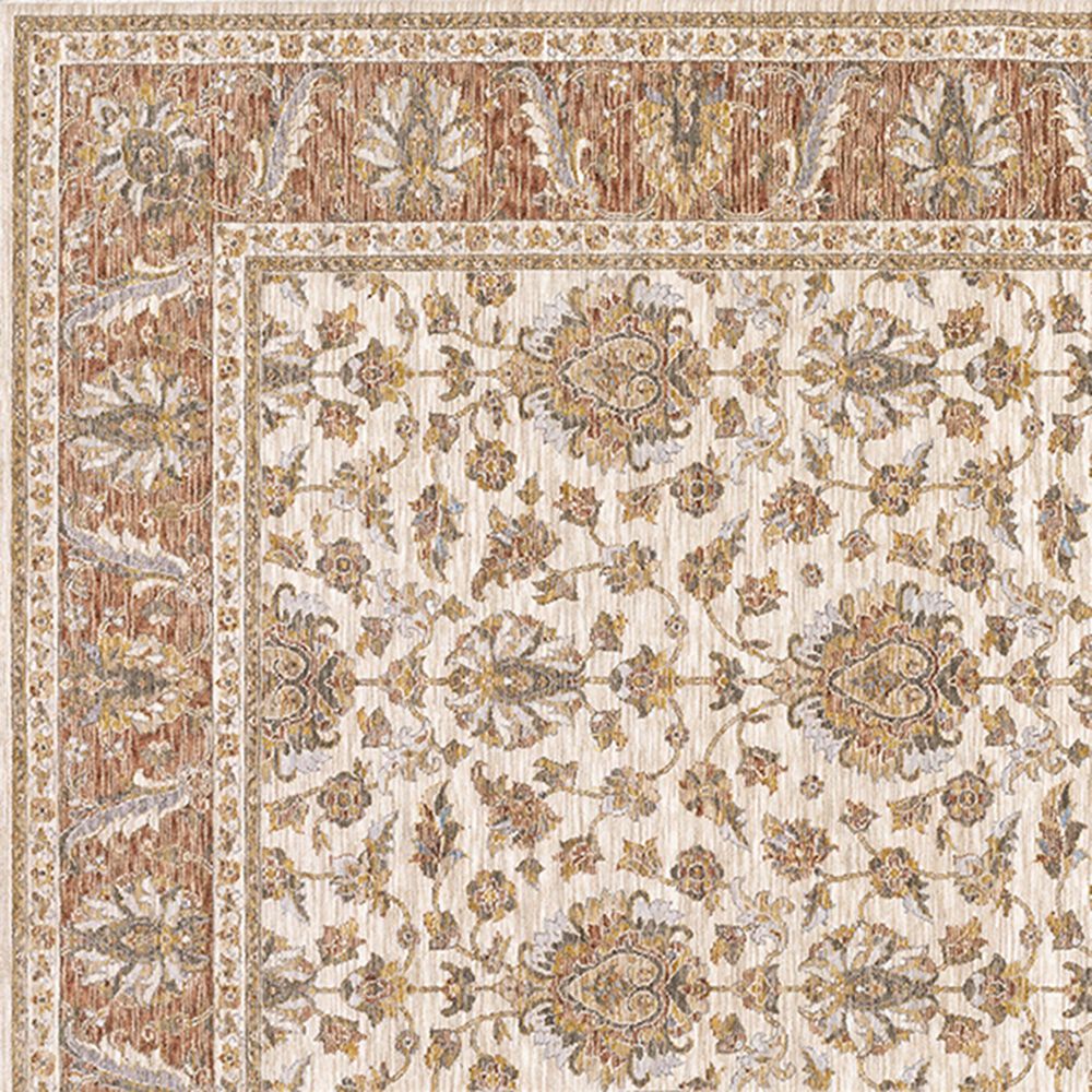 Oriental Weavers Maharaja Dakota 5091Q 6&#39;7&quot; x 9&#39;6&quot; Rust and Ivory Area Rug, , large
