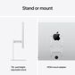Apple Studio Display XDR - Standard Glass - Tilt- and Height-Adjustable Stand in Silver and 3-Year AppleCare+, , large