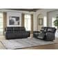 Ashley Glossmore Manual Reclining Sofa in Black, , large