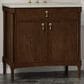 James Martin Kinnsden 36" Single Bathroom Vanity in Sable Oak with 3 cm Siberian Silestone Top and Rectangular Sink, , large