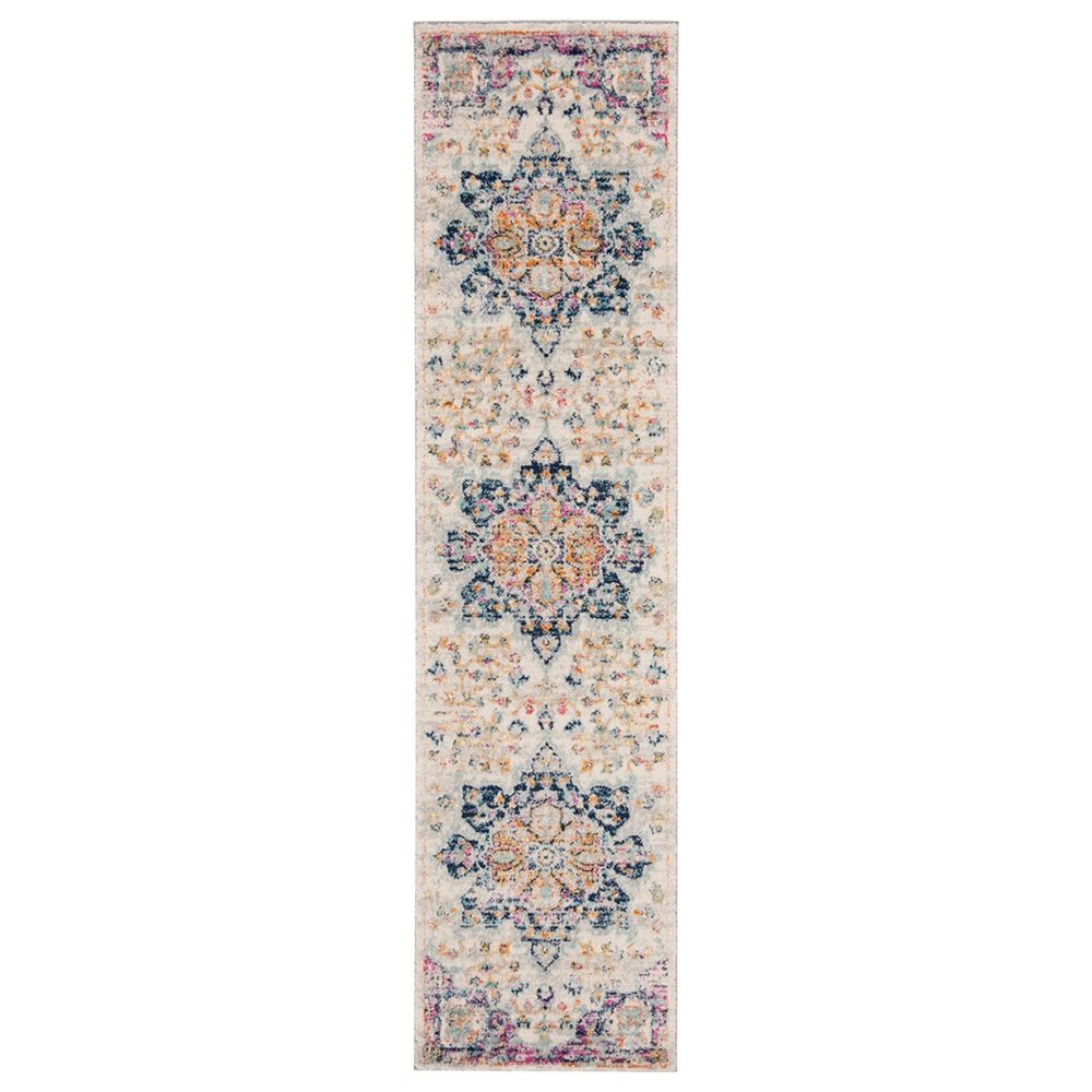Safavieh Madison MAD921R 2" x 12" Ivory and Fuchsia Runner, , large