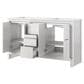 Lexora Home Lafarre 60" Double Bathroom Vanity in White with 2 cm White Cultured Marble Top and Rectangular Sinks, , large