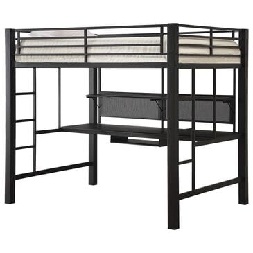 Pacific Landing Full Workstation Loft Bed in Black, , large