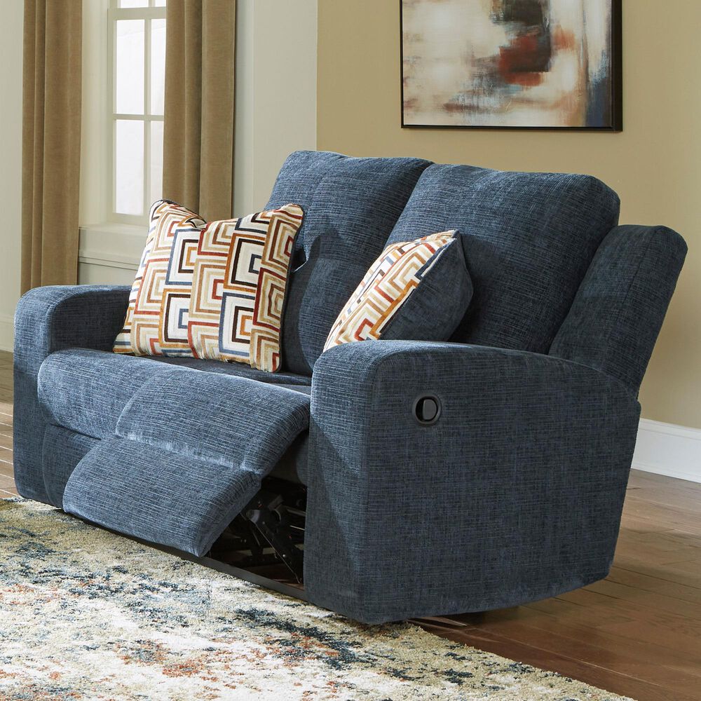 Ashley Danum Manual Reclining Loveseat in Ink, , large