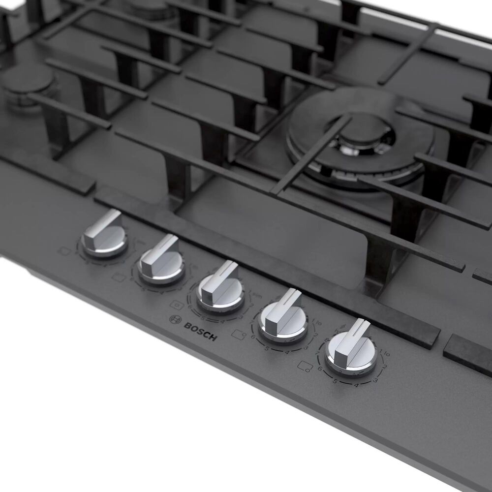 Bosch Benchmark 36" Tempered Glass Gas Cooktop in Dark Silver