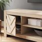 Ashley Cayboni 71" Large TV Stand with Fireplace Option in Tan, , large
