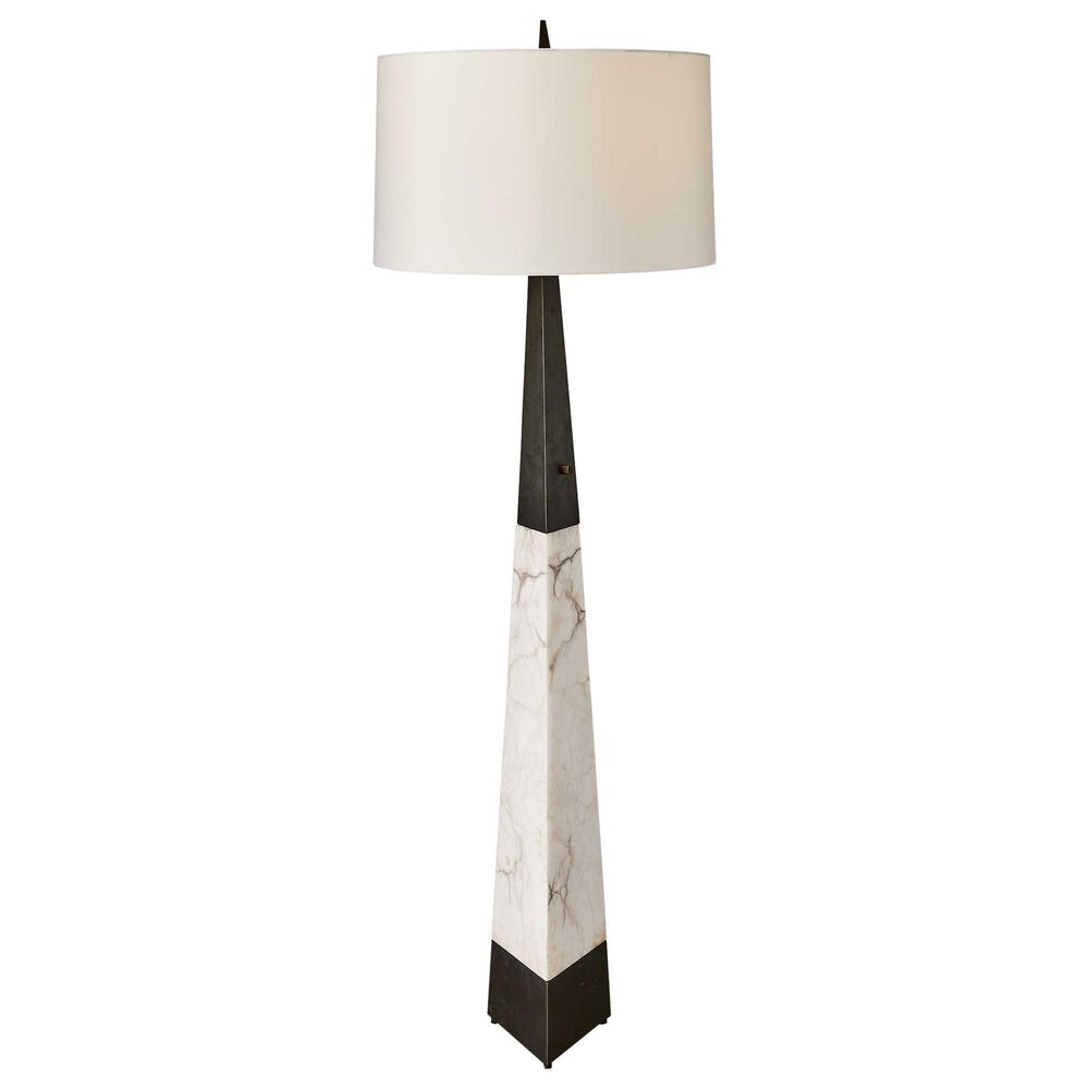 Uttermost Trian Floor Lamp in Bronze and Alabaster, , large