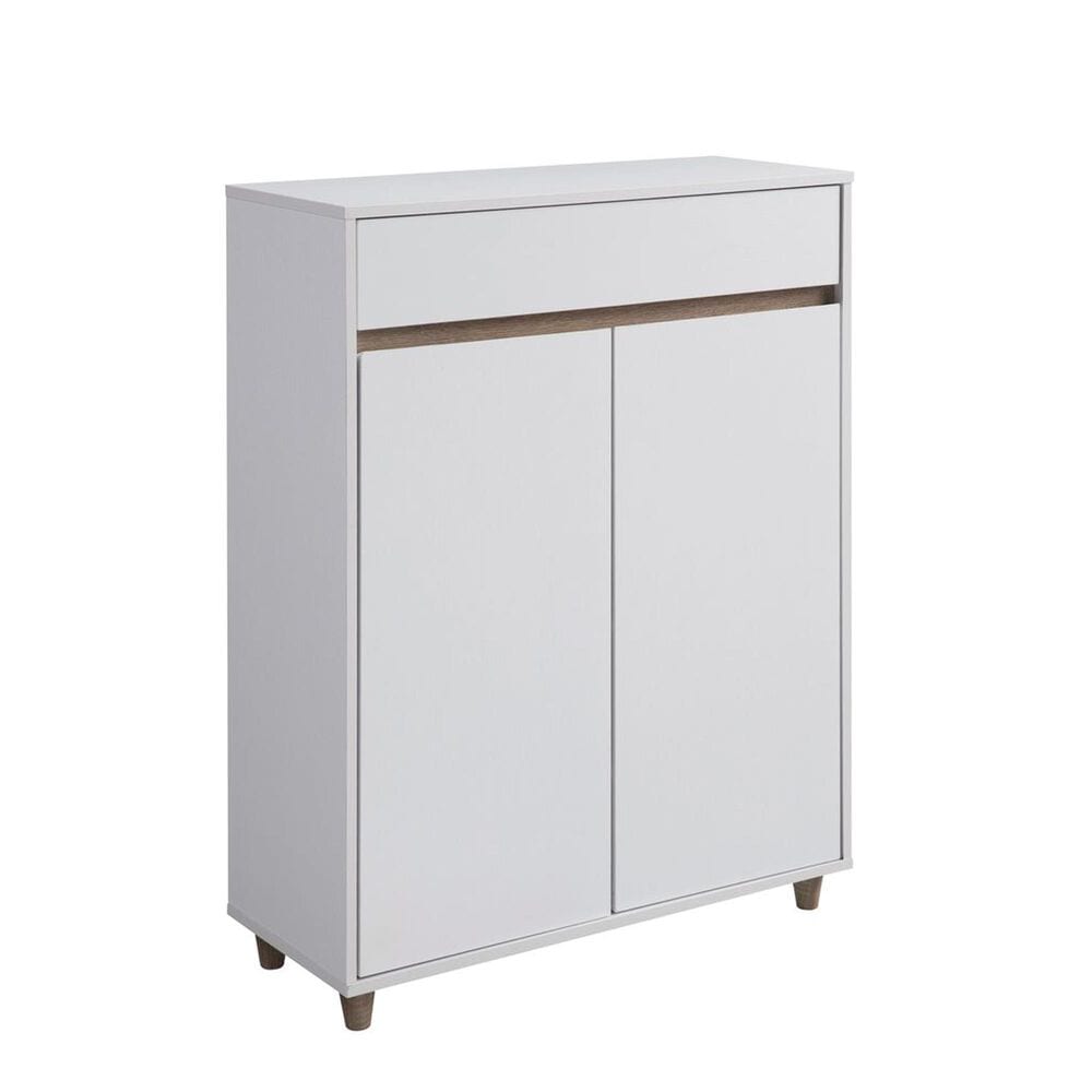 Global Movement Two-Door Shoe Cabinet in White, , large