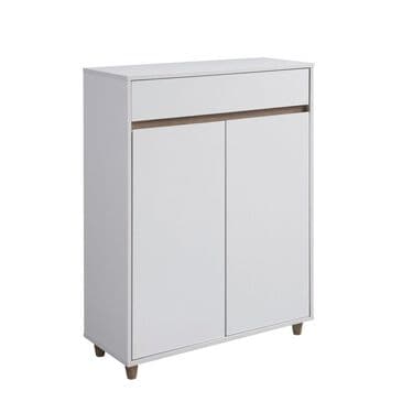 Global Movement Two-Door Shoe Cabinet in White, , large