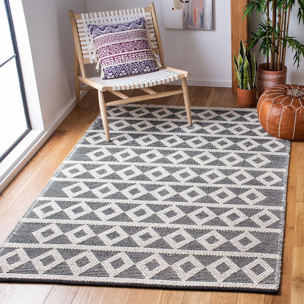 Safavieh Natura NAT479A 3&#39; x 5&#39; Ivory and Black Area Rug, , large