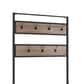 37B 72" Metal and Wood Hall Tree in White Oak, , large