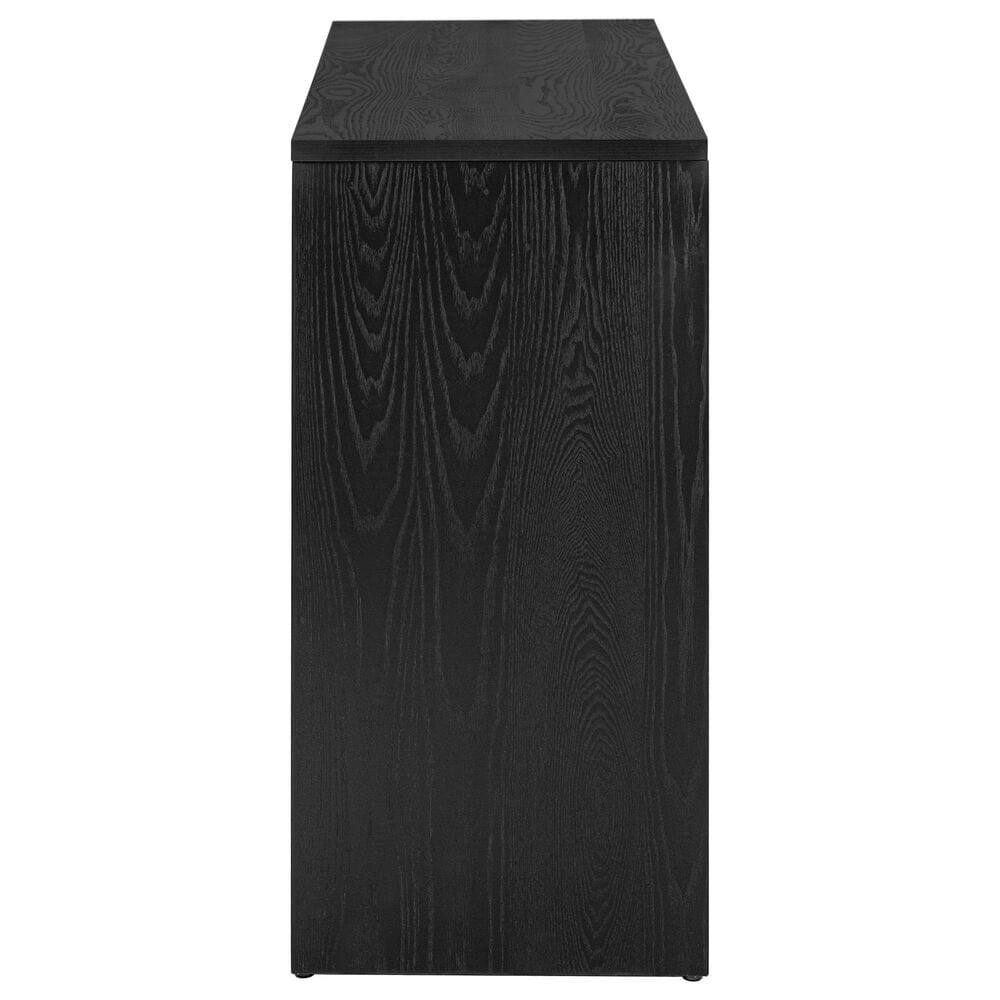 Hearth and Haven Mirod59" Console Table with Side Panel Legs in Black, , large