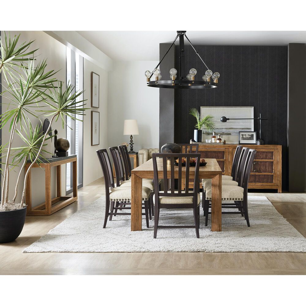 Hooker Furniture Big Sky Side Chair with Beige Cushion in Charred Timber &#40;Set of 2&#41;, , large
