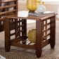 Baxton Studio Larissa End Table in Cherry Brown, , large
