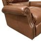 USA Premium Leather 7500 Power Leather Recliner in Almond and Pasiley, , large