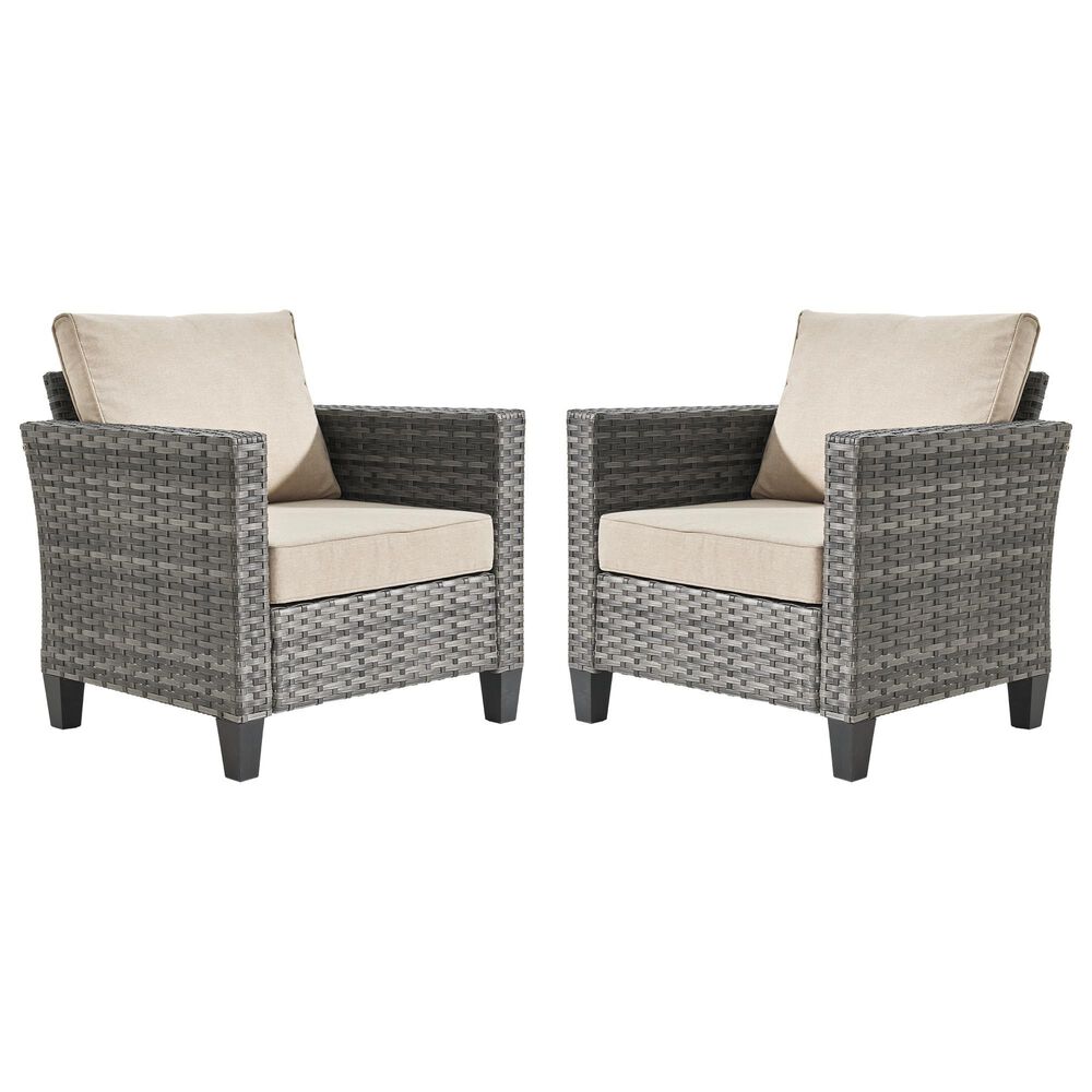 HOMLUX Patio Lounge Chair in Beige (Set of 2), , large