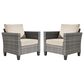 HOMLUX Patio Lounge Chair in Beige (Set of 2), , large