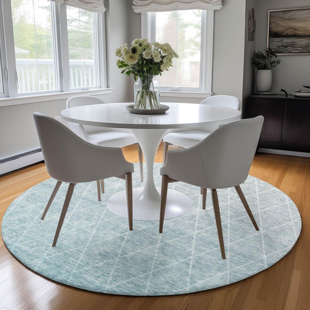 Dalyn Rug Company Lazio 8&#39; Round Teal Area Rug, , large
