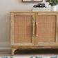 Linon Home Decor Janie 3-Door Cabinet in Natural, , large