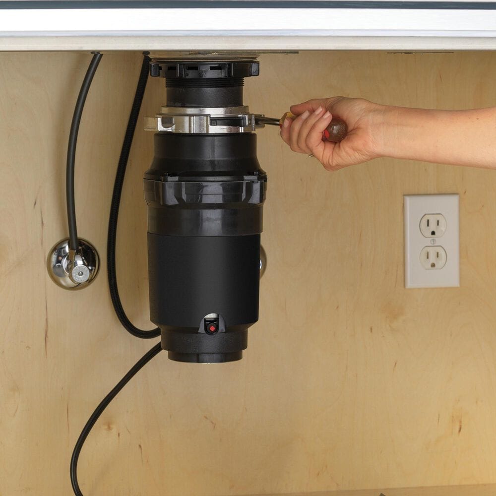 GE Appliances 1/3 HP Continuous Feed Garbage Disposer in Black, , large