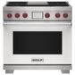Wolf Appliances 6.3 Cu. Ft. Freestanding Dual Fuel Range with Liquid Propane and Infrared Charbroiler in White, , large