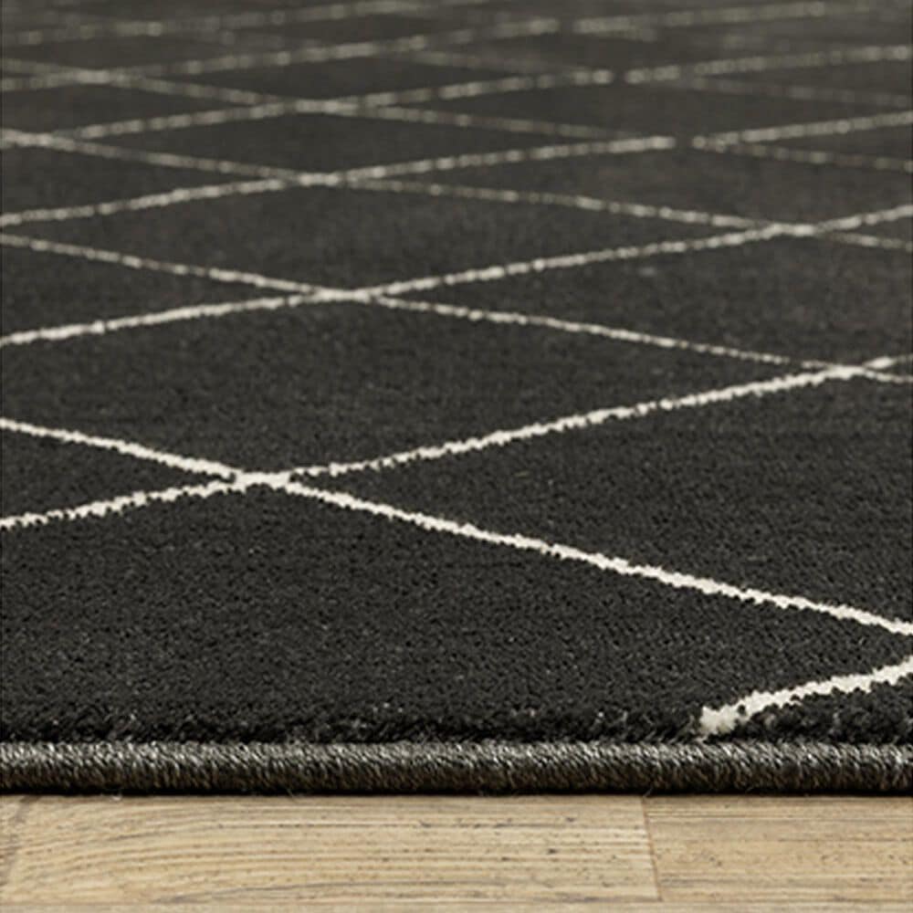 Oriental Weavers Raylan Geometric 6&#39;7&quot; x 9&#39;6&quot; Black Area Rug, , large
