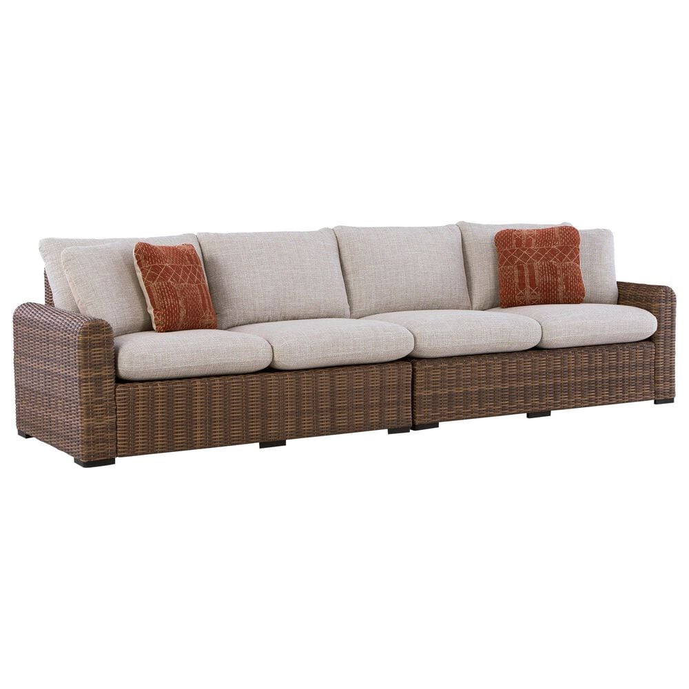 Ashley Dolan Creek 4-Piece Outdoor Sectional in Beige, , large