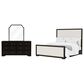 Shannon Hills Lydia 3-Piece Queen Platform Upholstered Bedroom Set in Dark Cabernet, , large