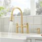 Blanco Empressa Pull-Down Bridge Faucet 1.5 GPM in Satin Gold, , large