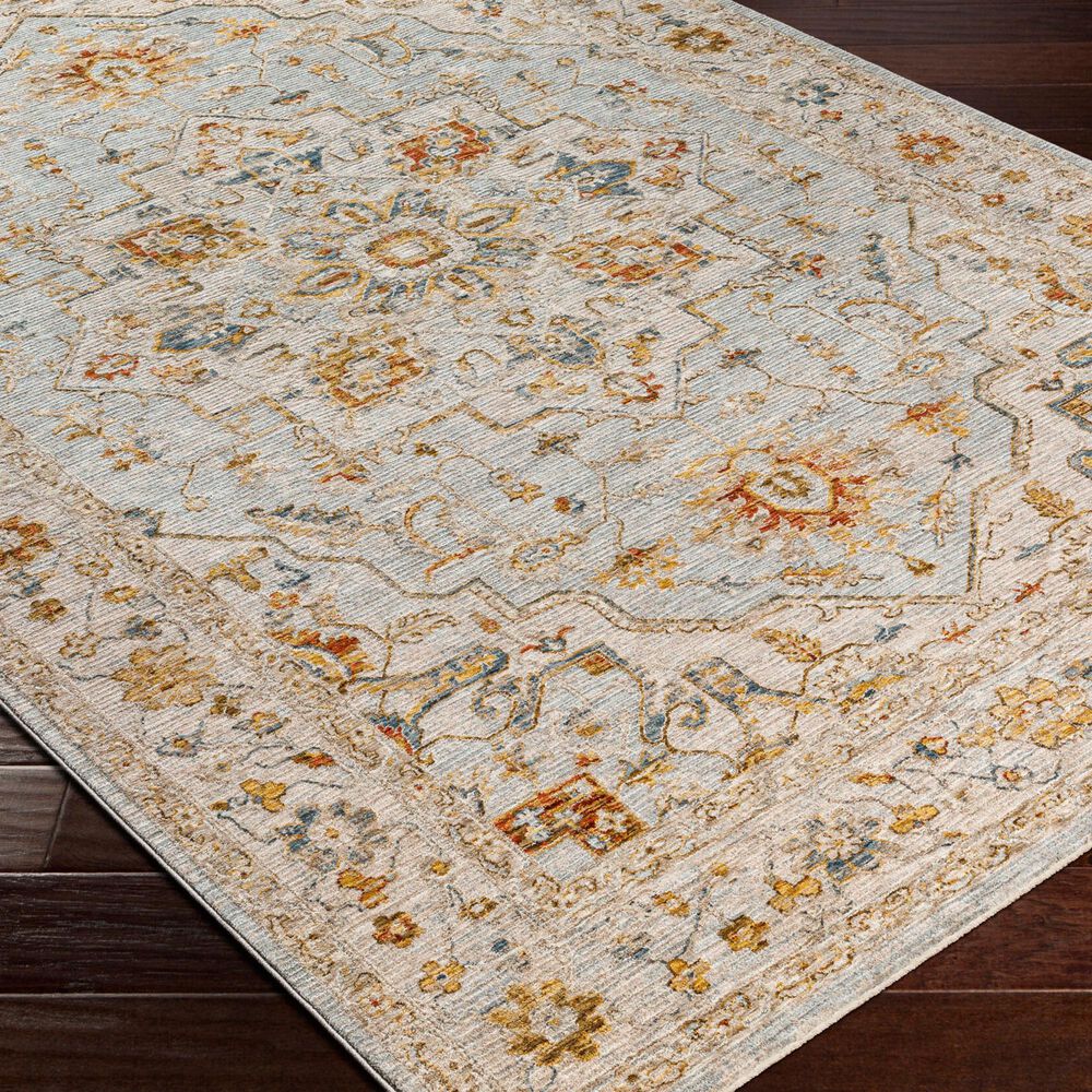 Surya Reina Light Gray, Cream, Denim, Mustard, Rust, Olive and Light Brown 7&#39;10&quot; x 10&#39;2&quot; Area Rug, , large