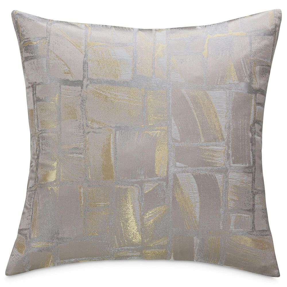 Vista Haus Ferrara 19" x 19" Square Throw Pillow in Platinum, , large