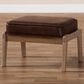 Baxton Studio Sigrid Upholstered Ottoman in Dark Brown, , large