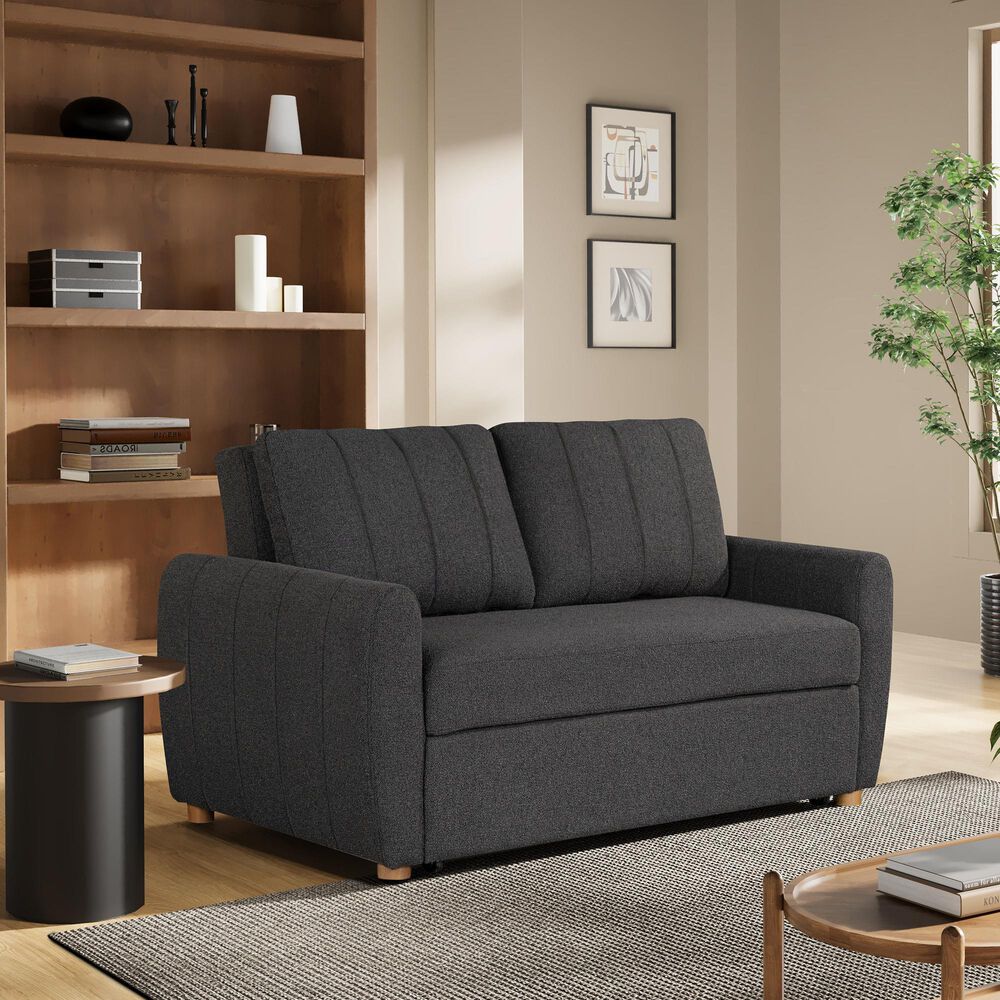 Serta Galloway Convertible Sofa in Charcoal, , large