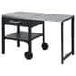 Hearth and Haven Outdoor Foldable Kitchen Cart with Side Table in Black, , large