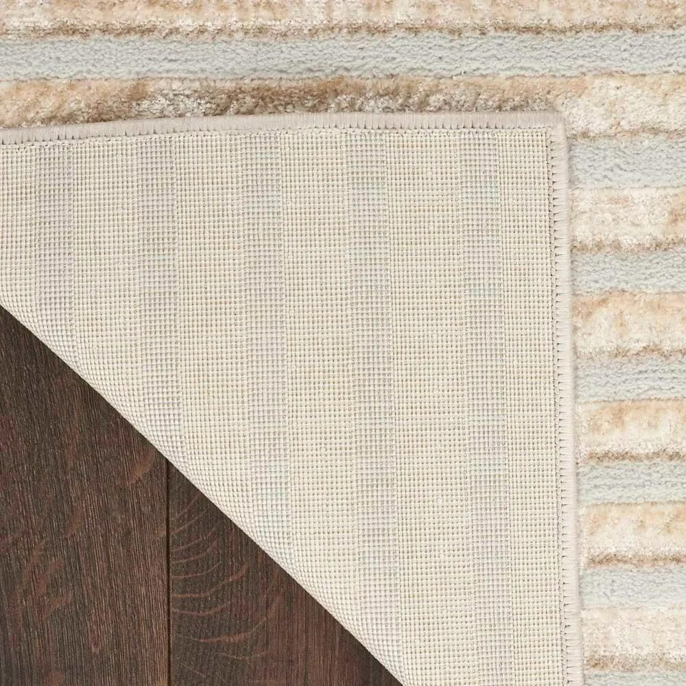 Nourison Brushstrokes 2&#39;2&quot; x 7&#39;6&quot; Beige and Silver Runner, , large