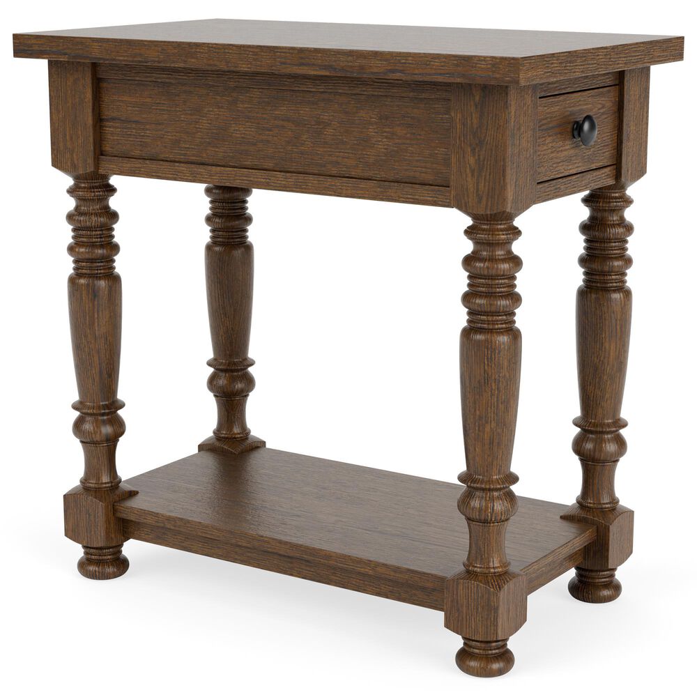 Riverside Furniture Eastlake Chairside Table in Whiskey Oak, , large
