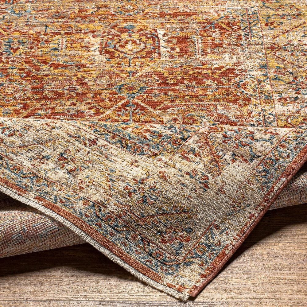 Surya Aspendos 2&#39;7&quot; x 7&#39;3&quot; Rust, Burgandy, Dusty Pink, Demin, Wheat, Taupe, Gray, Black and Cream Runner, , large